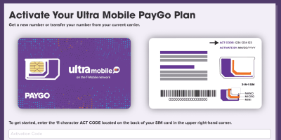 Ultra Mobile Paygo 激活 Ultra Mobile Paygo 激活